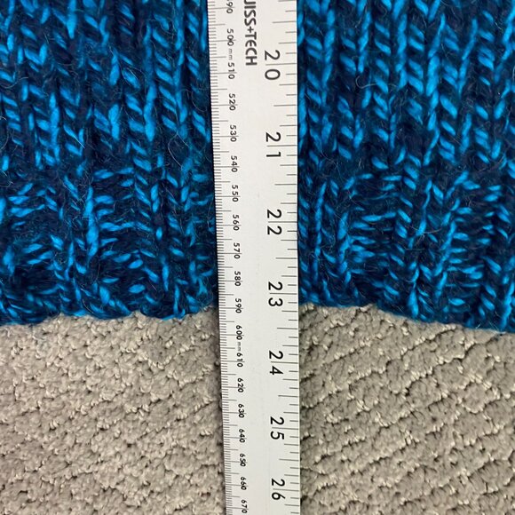 LL Bean Signatures Alpaca Wool Sweater Women's Medium Blue Marled Turtleneck - Picture 8 of 8